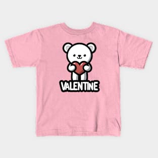 cute valentine bear Kids T-Shirt